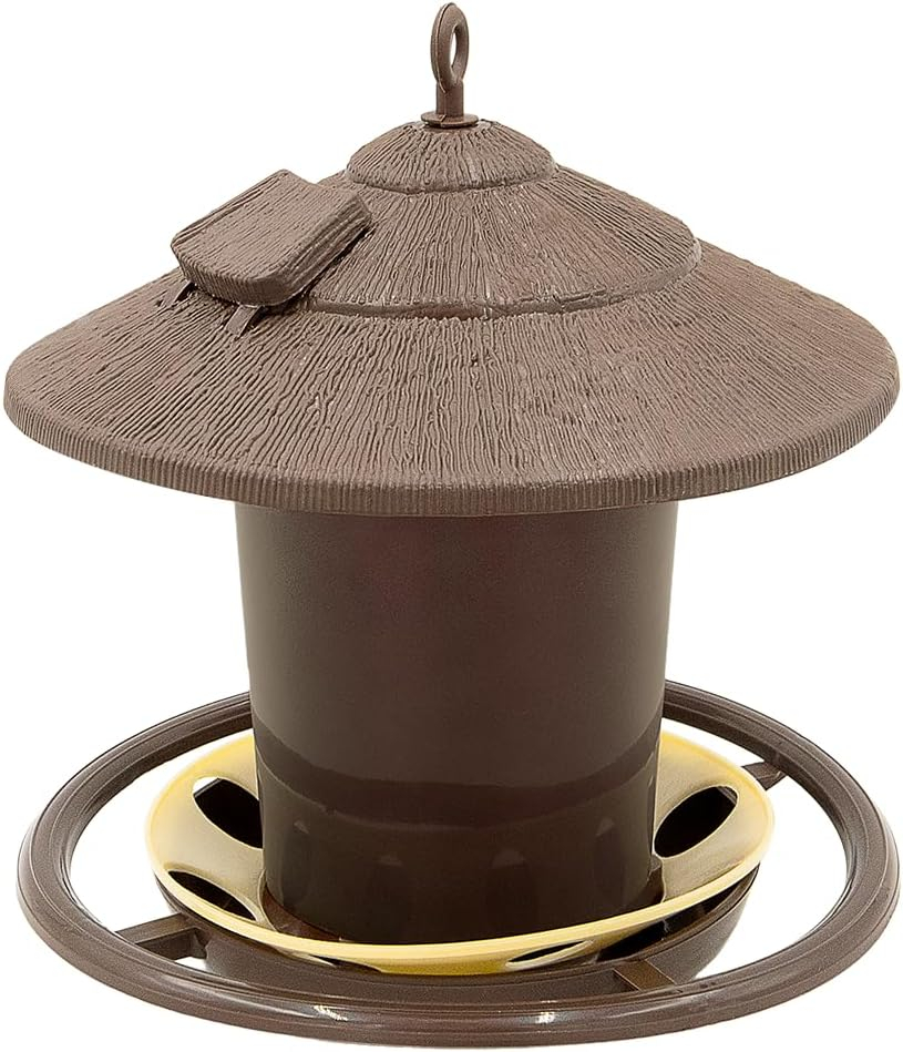 Zenport Industries D-450 Multi-Bird Hanging Feeder with Roof, 1.23 lb Capacity, Multicolor