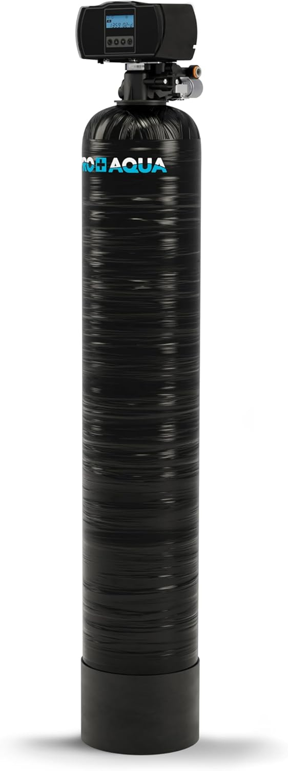 PRO+AQUA Whole House Filter System For Well Water, High Capacity, Proven Contaminant Removal, Auto-Clean, Small Footprint, Zero Water Pressure Drop, US Customer Support, 5 Year Warranty, Built in USA
