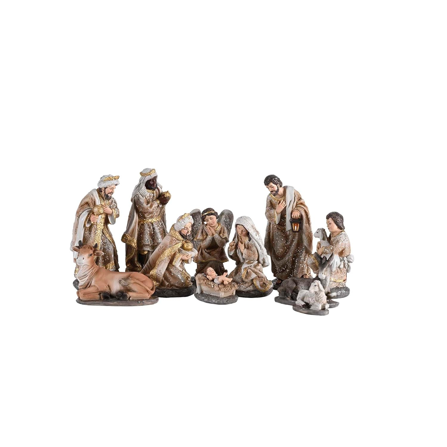 Nativity Holy Family Glitter Finish 5.5H