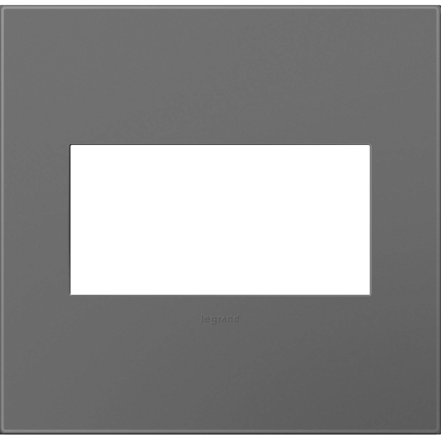 Magnesium 2-Gang Screwless Wall Plate with Metal Frame