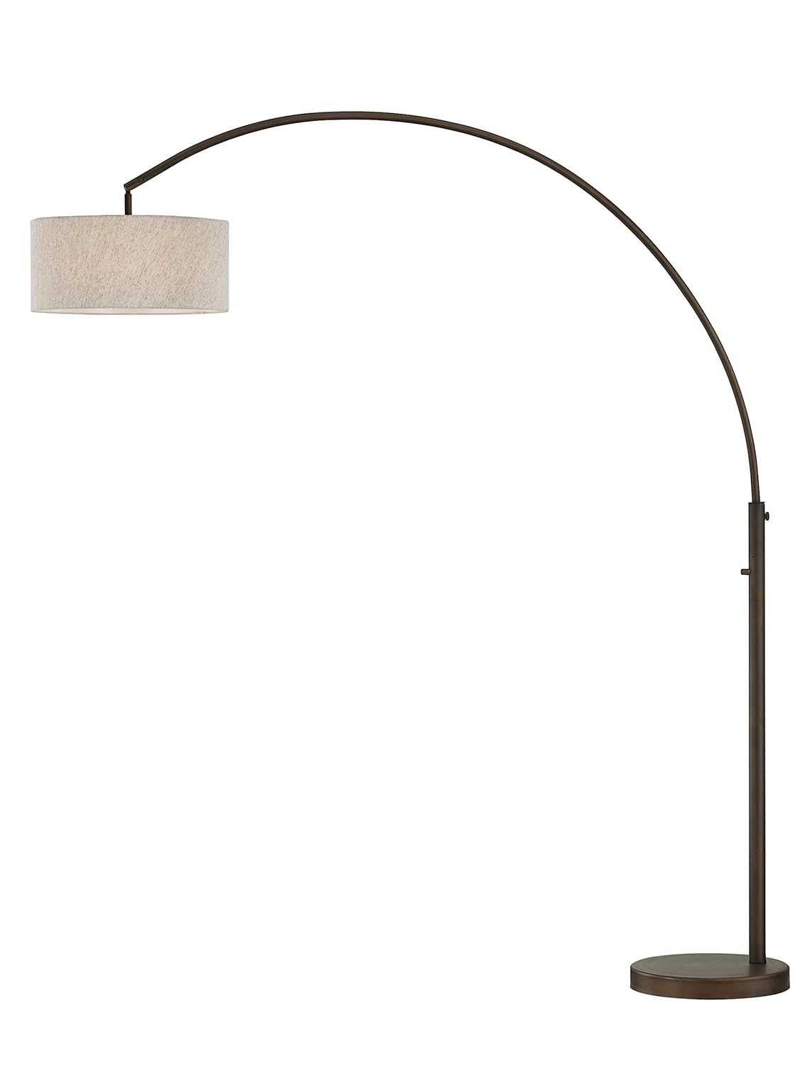 Elena 80 in. Antique Bronze LED Arch Floor Lamp with Dimmer