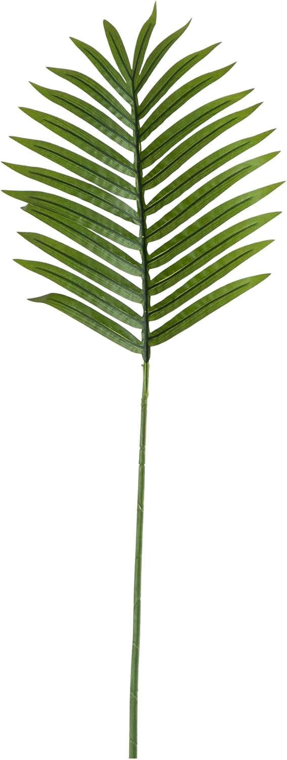 33-Inch Green Artificial Palm Leaf Stems, Set of 3