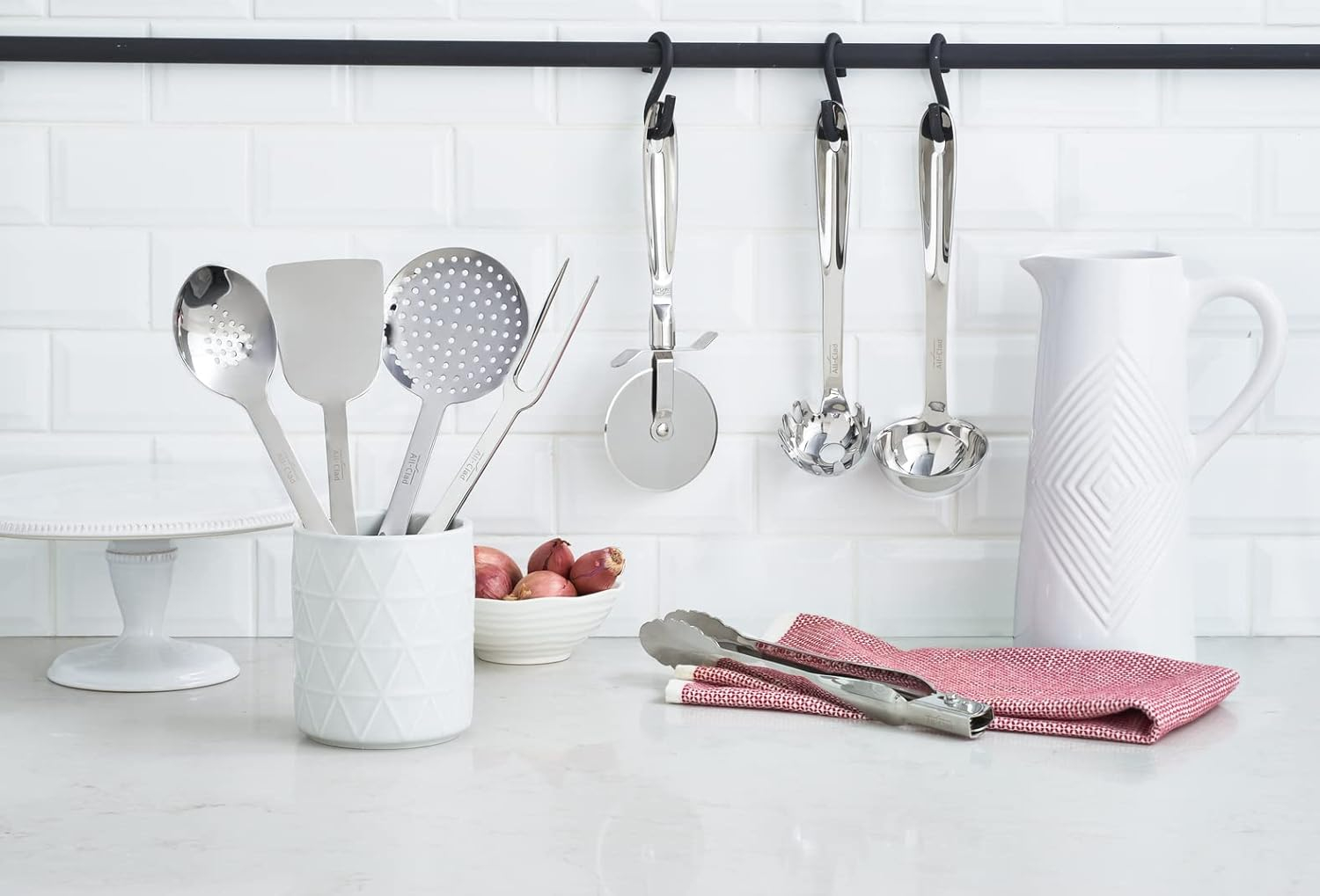 All-Clad Specialty Stainless Steel Kitchen Gadgets Slotted Spoon Kitchen Tools, Kitchen Hacks Silver