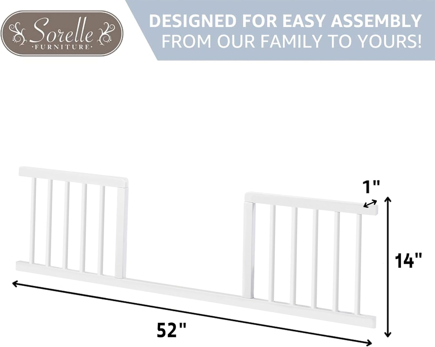 Gray Wooden Toddler Bed Rail Guard