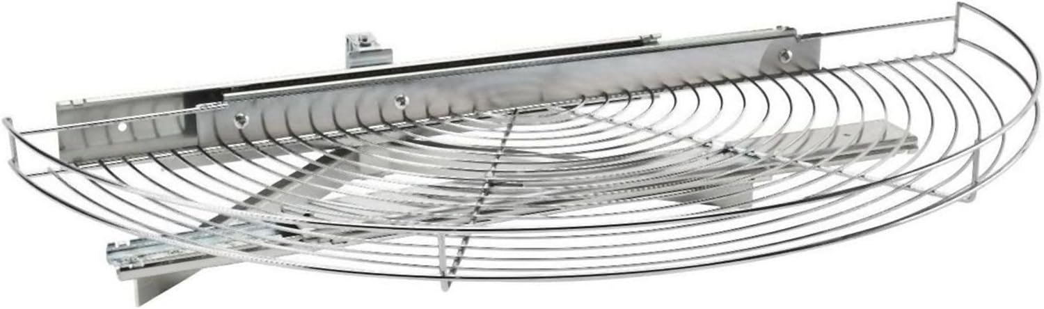 Rev-A-Shelf 5881-33-1 Classic 33" Half Moon Wire Lazy Susan Shelf Blind Corner Pivot