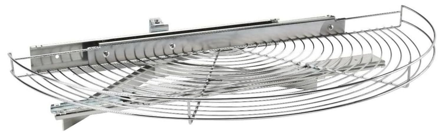 Rev-A-Shelf 5881-33-1 Classic 33" Half Moon Wire Lazy Susan Shelf Blind Corner Pivot