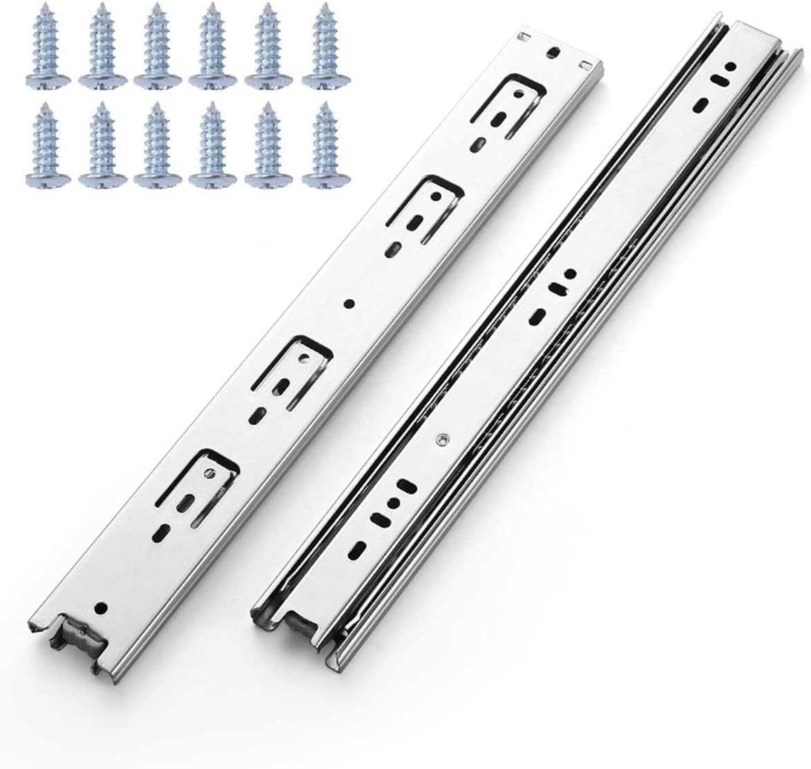 5 Pairs of 14 Inch Full Extension Drawer Slides Mount Ball Bearing Sliding