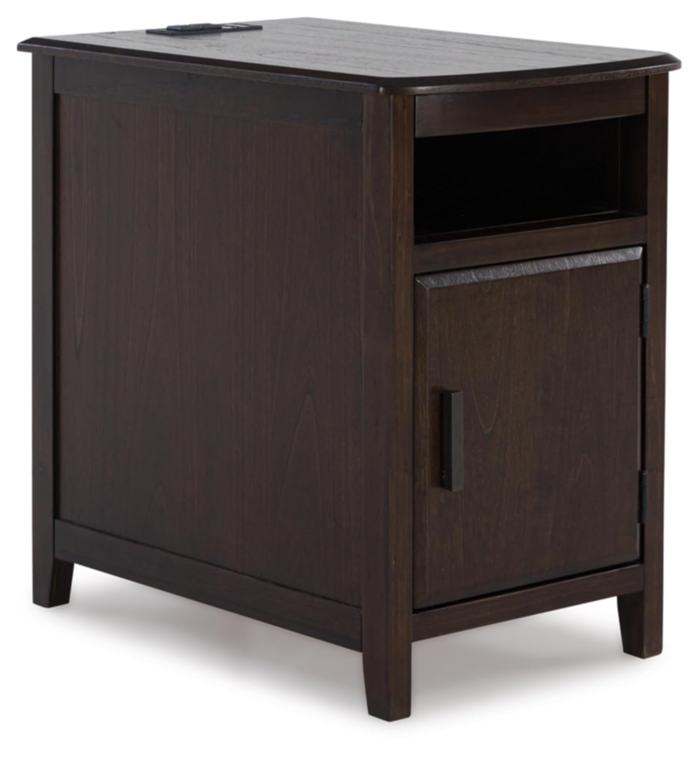 Signature Design by Ashley Casual Devonsted Chairside End Table  Dark Brown