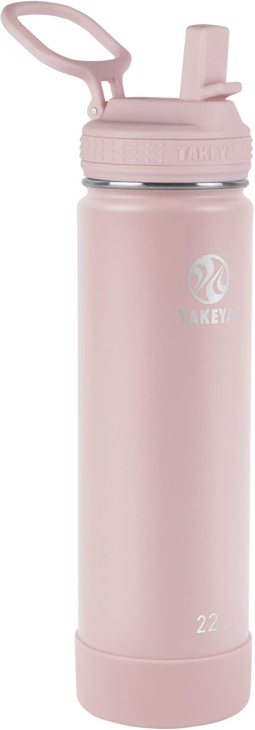 Takeya Actives Insulated Water Bottle With Straw Lid™, 22 Oz, Blush