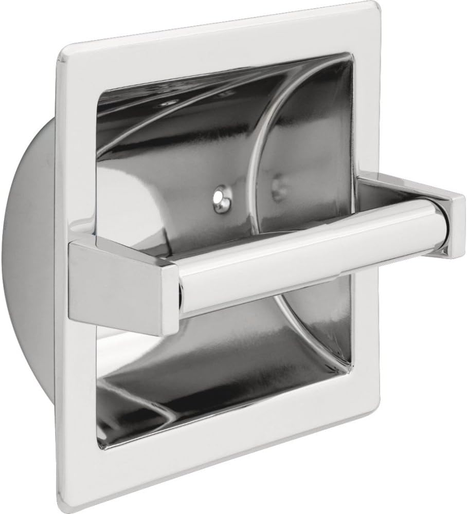 Delta 45072 Commercial Recessed Spring Rod Tissue Holder - Chrome