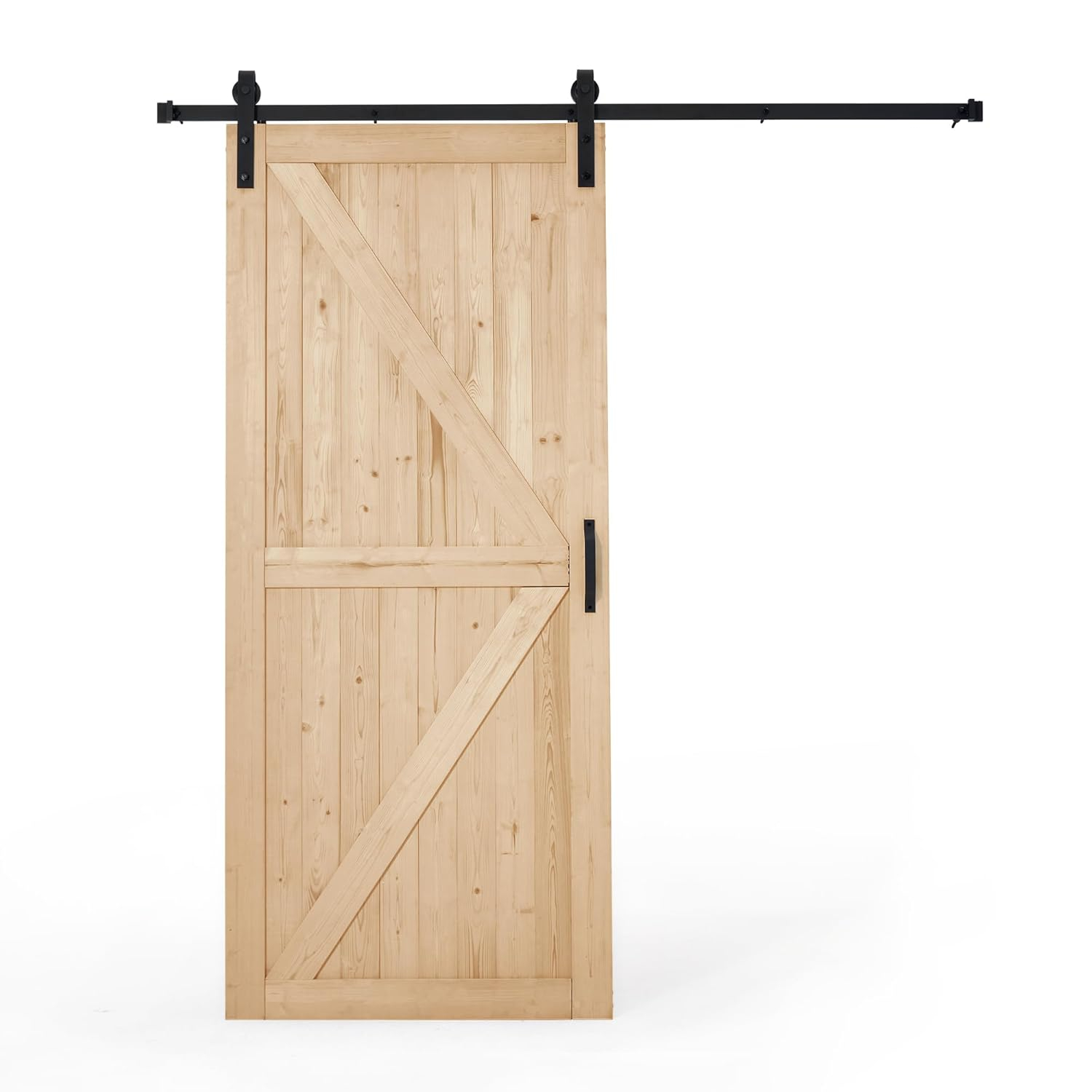 Spruce Sliding Barn Door Apply to Interior Rooms & Storage Closet,42in x 84in