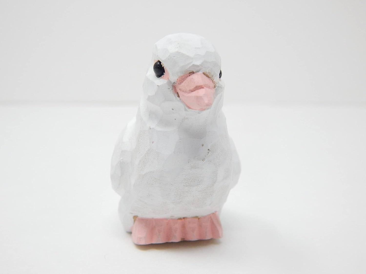 White Dove Wood Figurine Statue Sculpture Ornament Decoration Miniature Bird Art Carve Small Animal