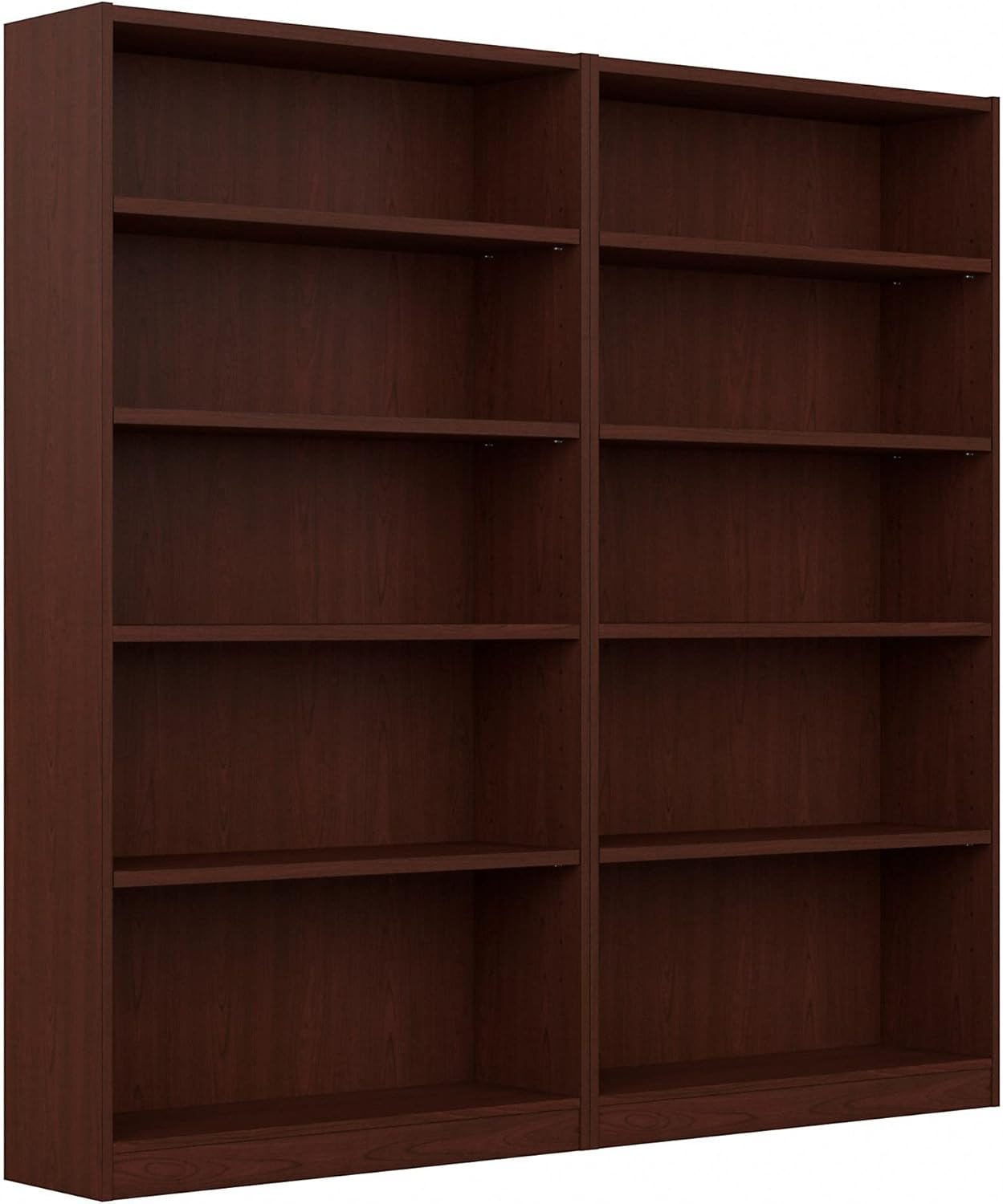 Bush Furniture Universal 5 Shelf Bookcase Vogue Cherry Set of 2 UB003VC