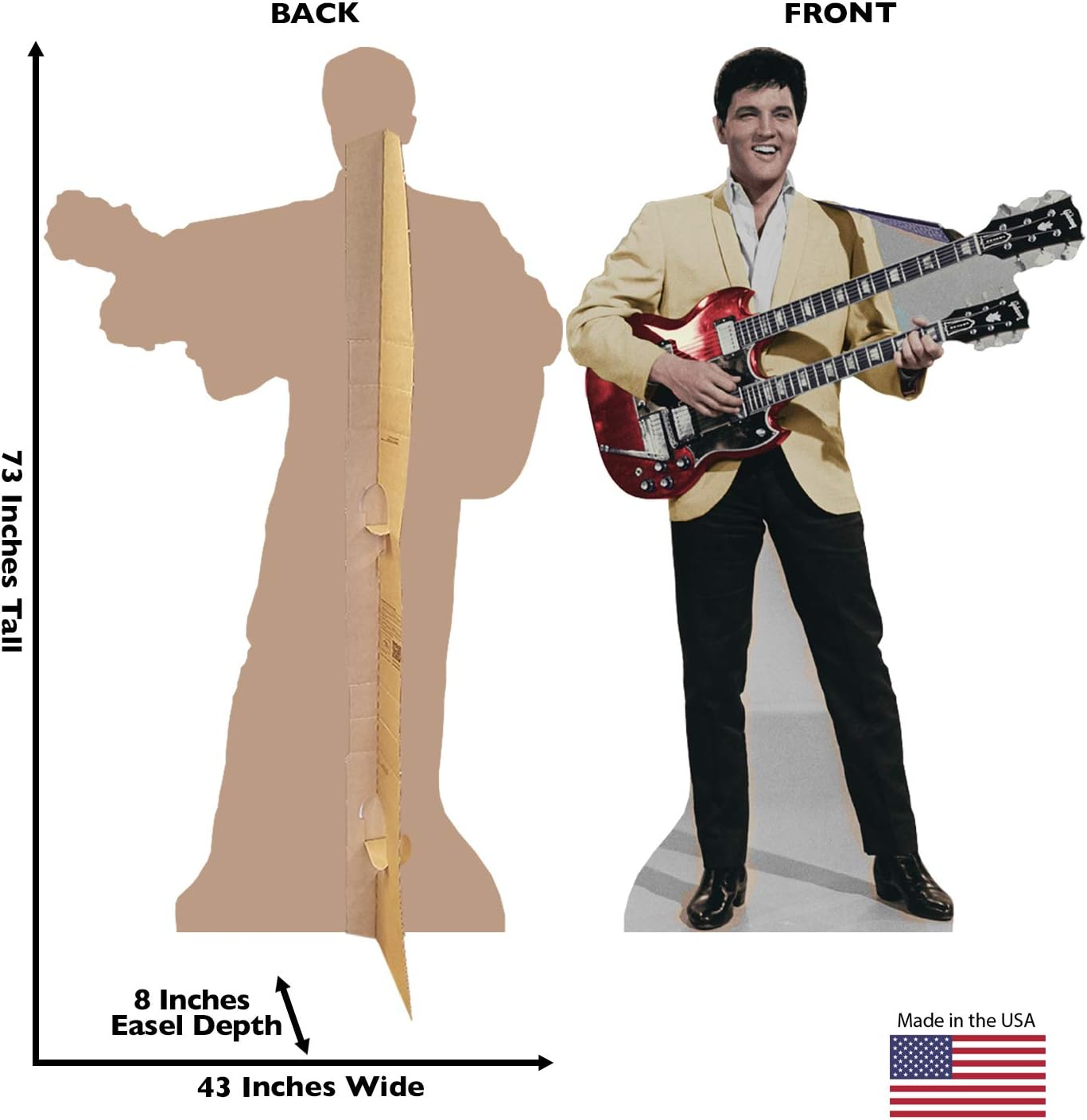 Advanced Graphics Lifesize Wall Decor Cardboard Standup Poster Elvis Yellow Jacket