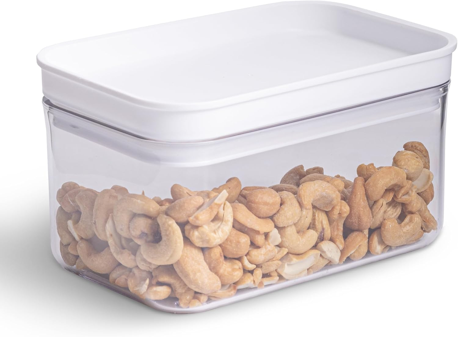 Mainstays Rectangular Plastic Food Storage Canister - Small -  6.61" x 4.24" x 3.64"