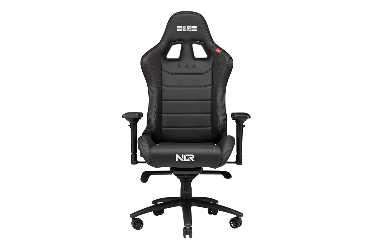 ErgoFlex Black Aluminum & Steel Adjustable Gaming Chair with Lumbar Support