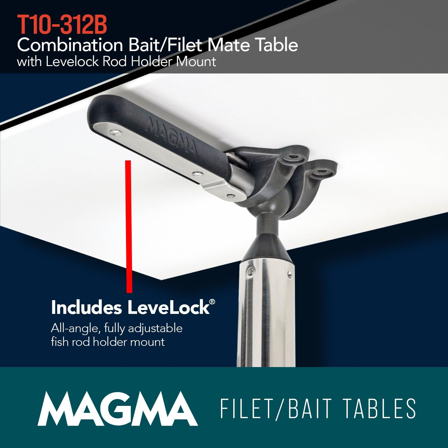 Magma 20" Bait/Fillet Mate Table with LevelLockÂ® Mount
