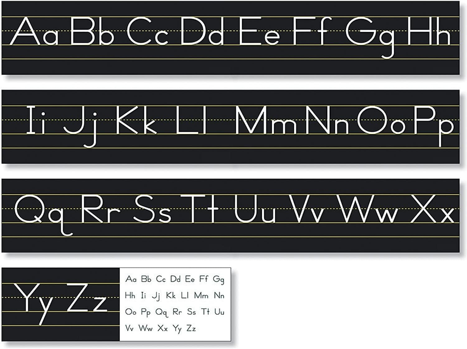 North Star Teacher Resources Black Traditional Manuscript Alphabet Line