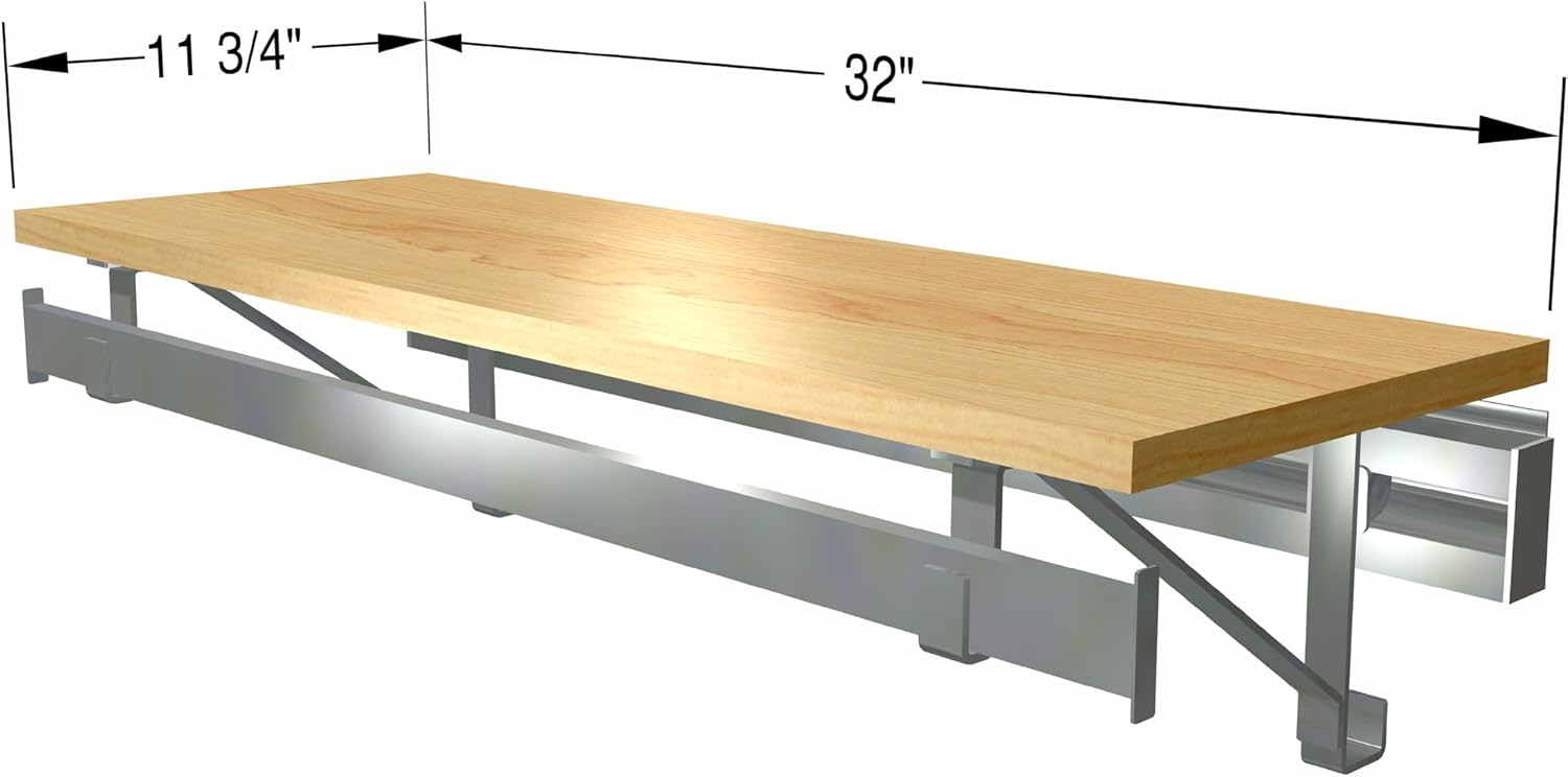 Modern Closet System in Maple and Silver (32 in W x 11.75 in. D x 8 in. H (18 lbs.))