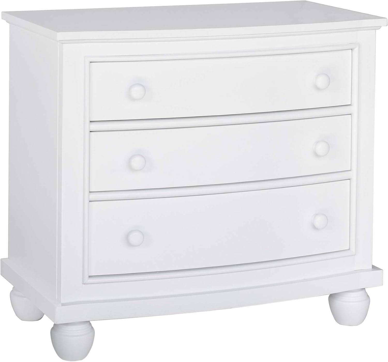 Sunset Trading 3-Drawer Shutter Coastal Wood Nightstand in White