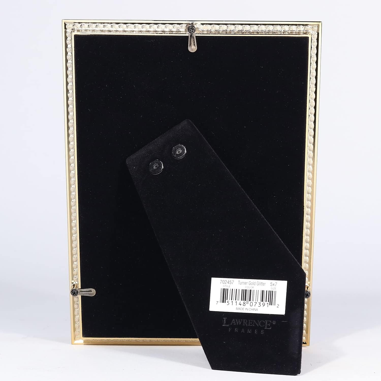 Lawrence Frames 5"W x 7"H Turner Gold and Glitter Metal Picture Frame (702457)