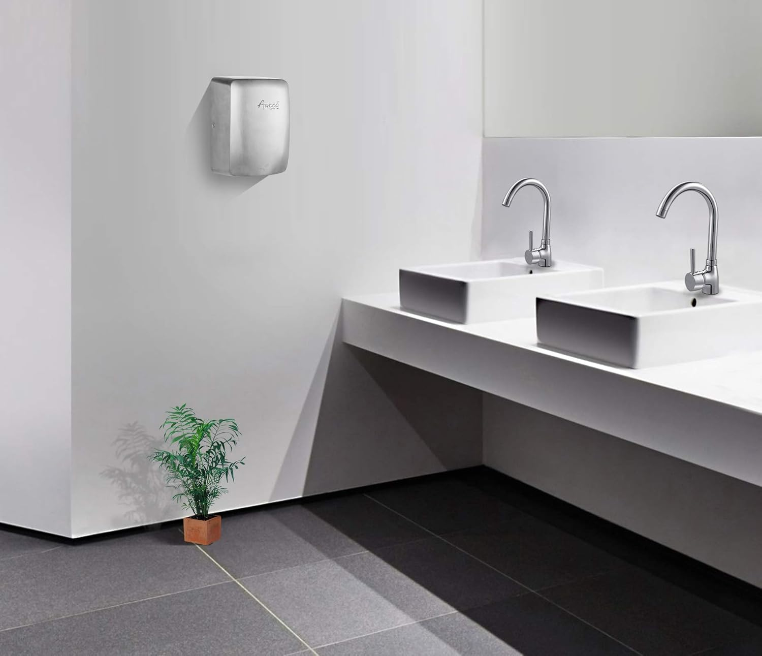 Awoco AK2803B Awoco AK2803B 1350W UL Certified Compact Stainless Steel Automatic High Speed Hand Dryer
