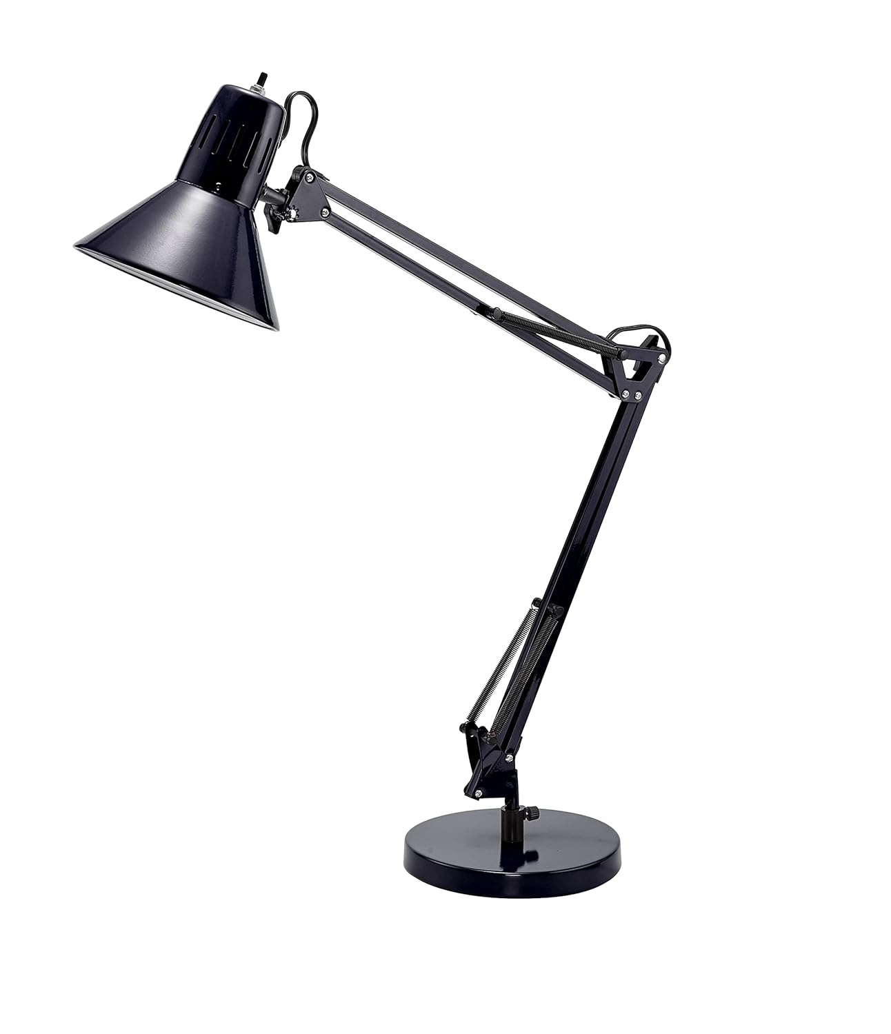 Adjustable Black Metal LED Desk Lamp with Swing Arm