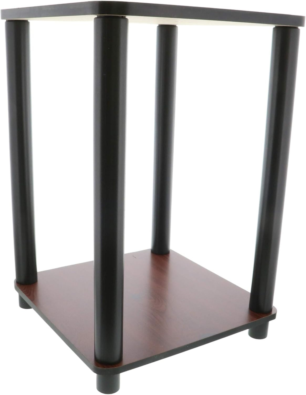 Furinno Turn-N-Tube Haydn End Table, Dark Cherry/Black, Set of 2