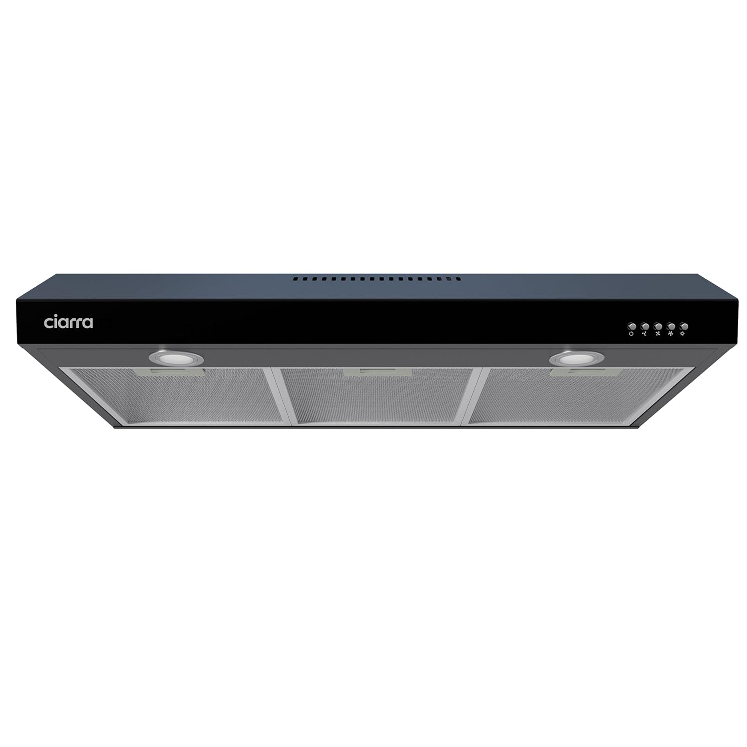 CIARRA Black Range Hood 30 inch Under Cabinet with Ductless Ducted Convertible Slim Kitchen Hood CAB90575