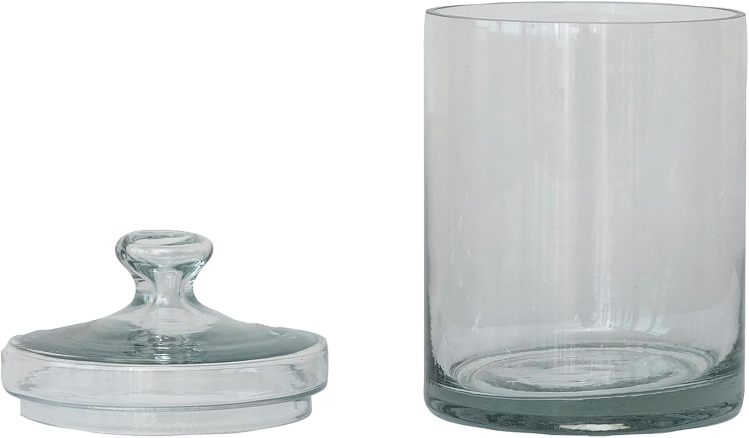 Small Clear Glass Apothecary Jar with Lid