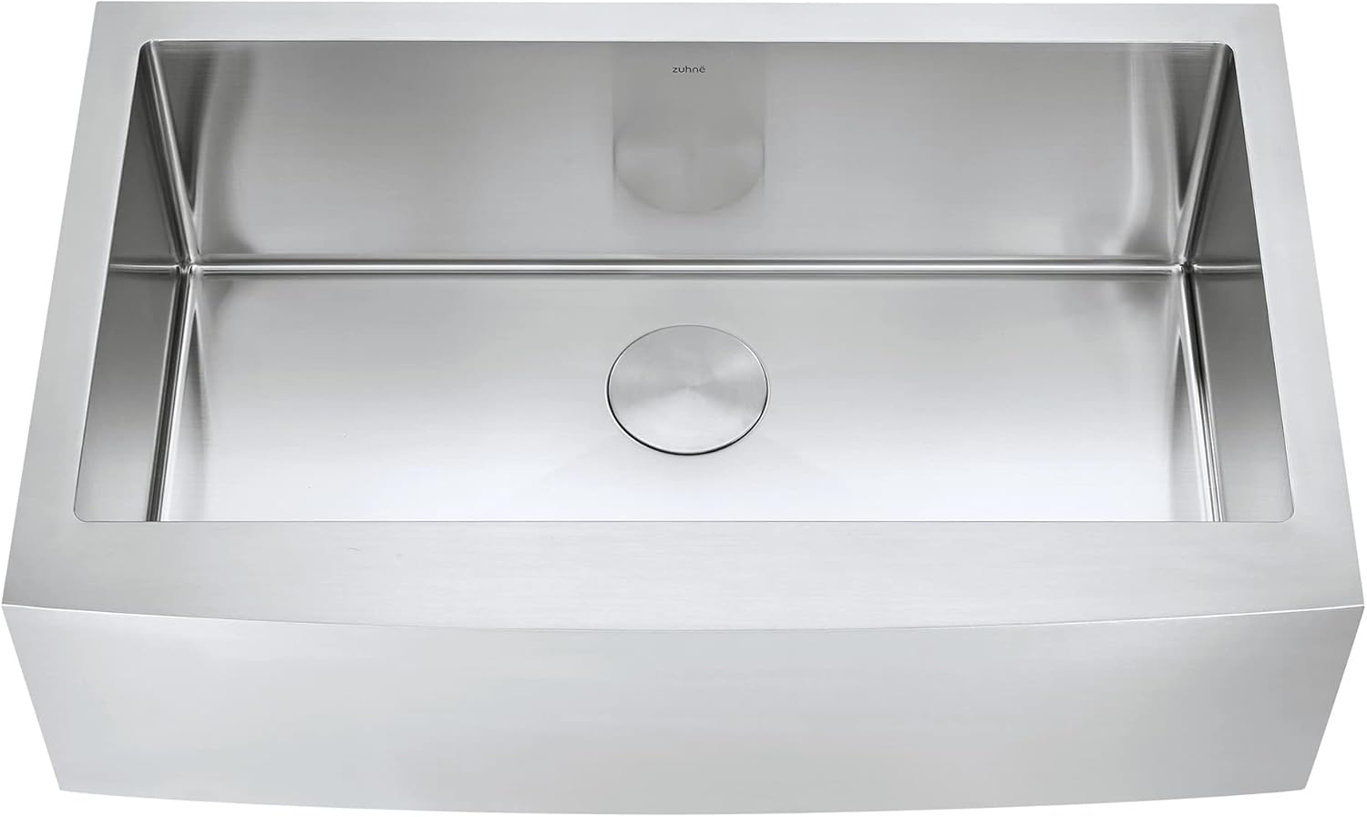 Prato 30 in. Single Bowl Farmhouse Curved Apron Front Stainless Steel Kitchen Sink 16-Gauge