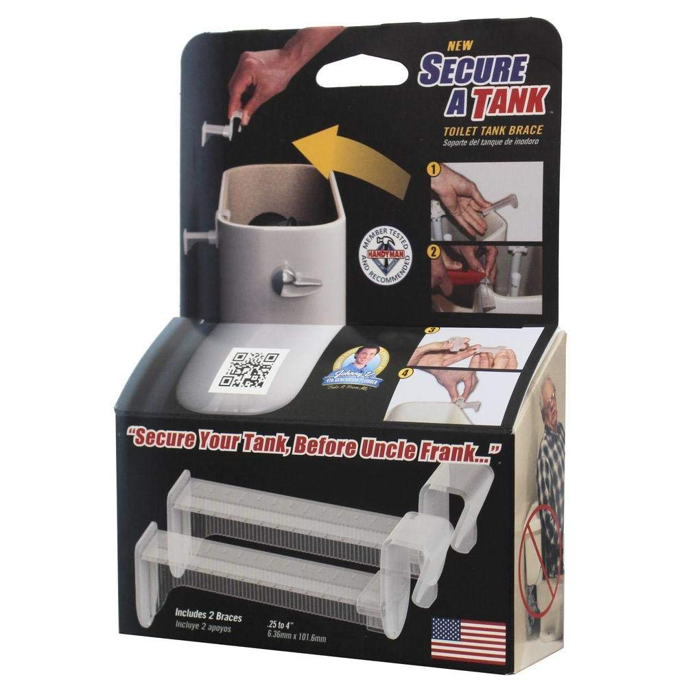 Secure A Tank SAT-068 Toilet Tank Brace White White Pair