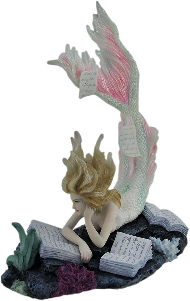 Veronese Design Lost Books Mermaid Sculpture