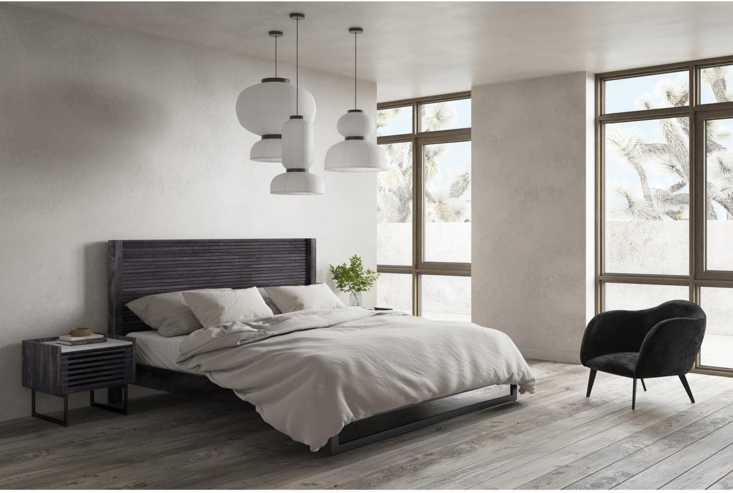 Nagle Cutout Mango Wood Bed