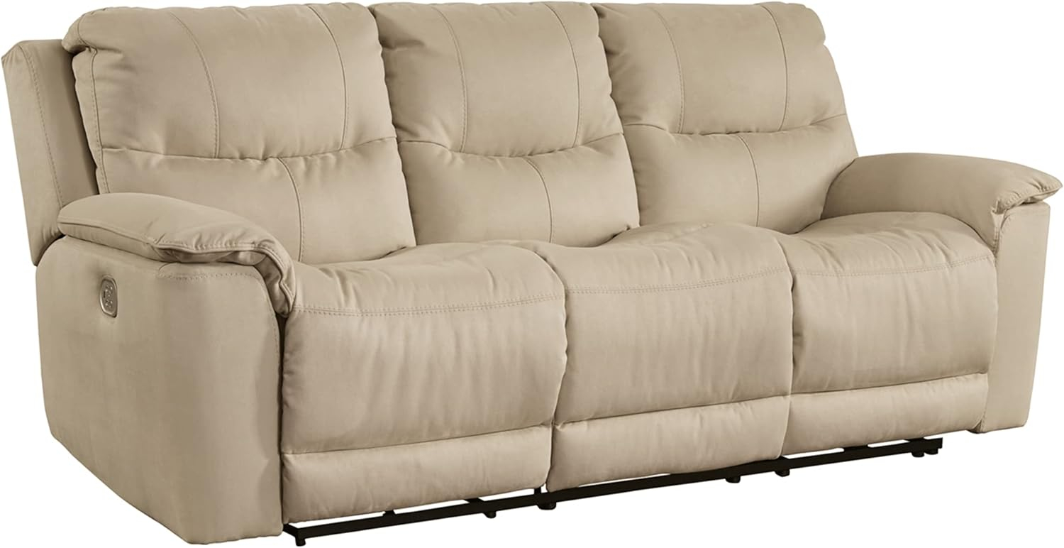 Latte Spot 44'' Contemporary Microfiber Metal Recliner