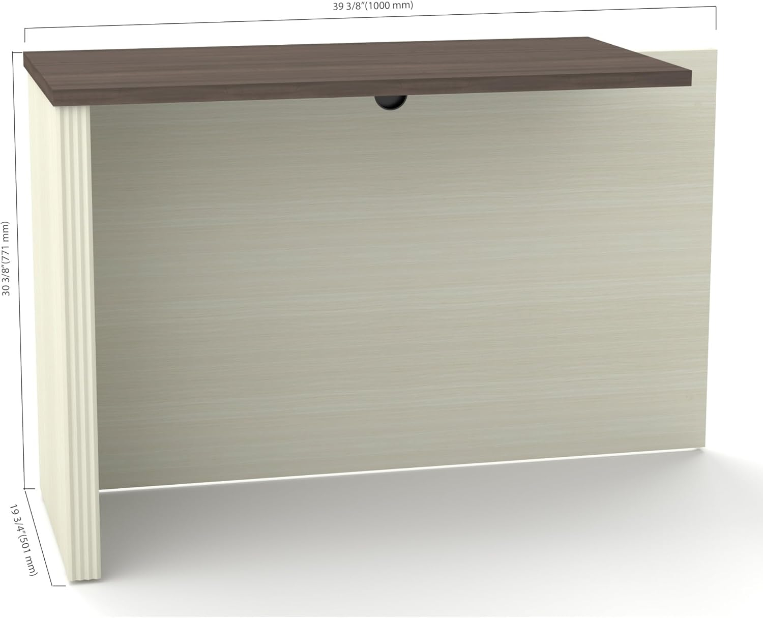 Bestar Prestige Plus Return Table in White Chocolate and Antigua