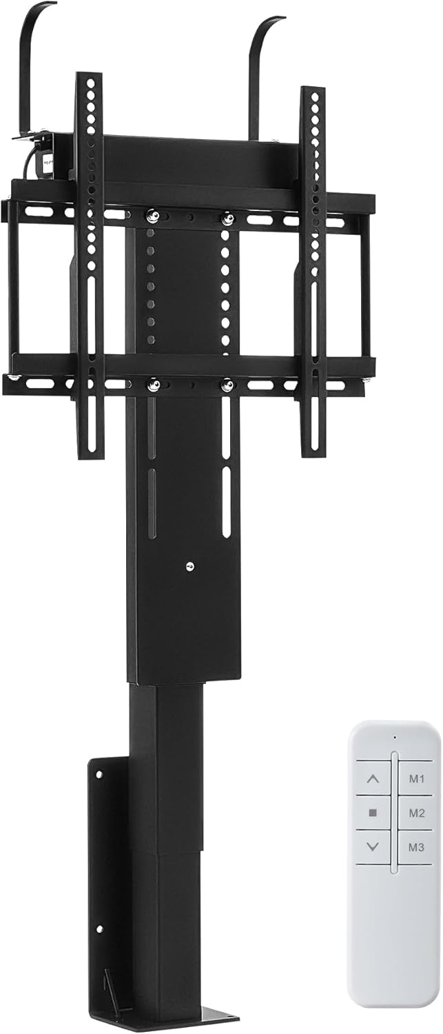Black Motorized TV Lift for 32" to 70" TVs with Remote Control