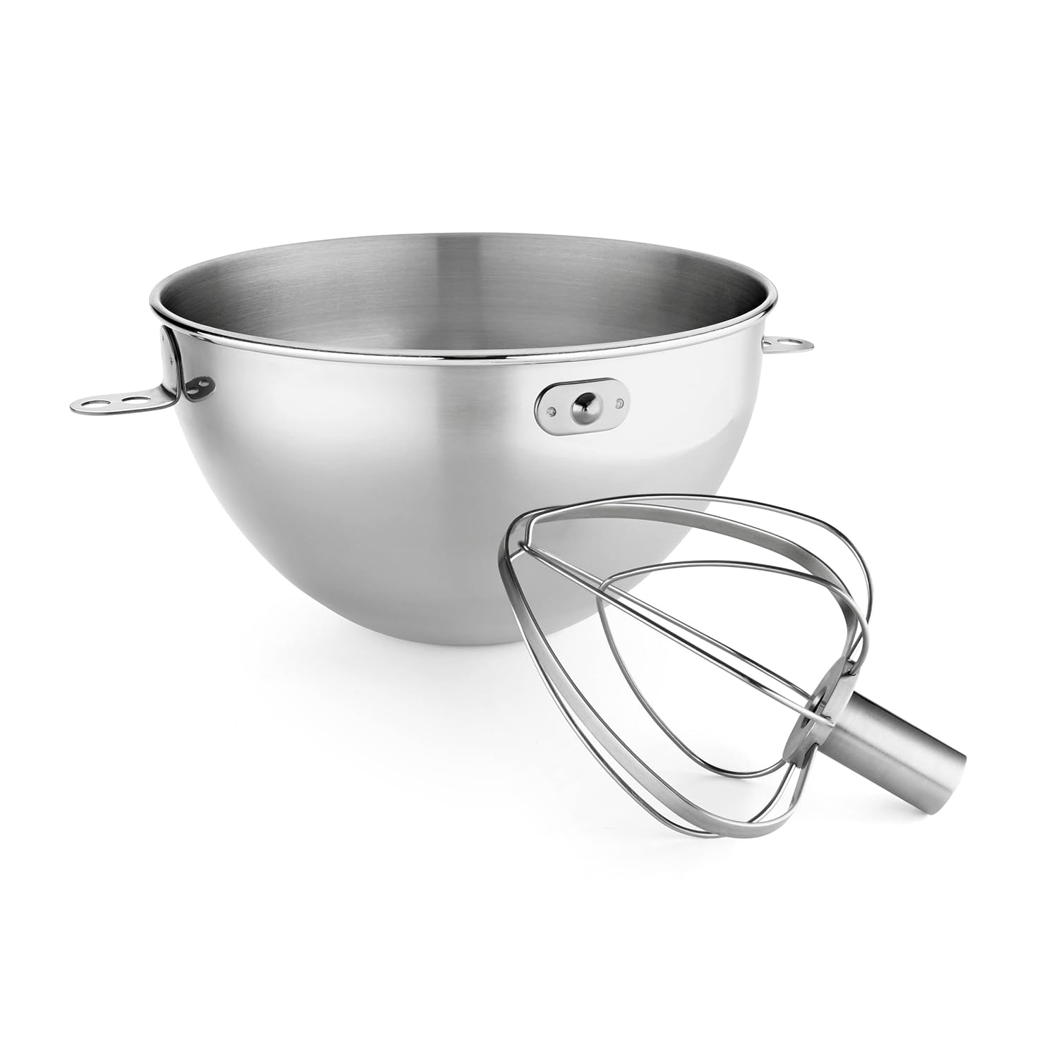 Compact Stainless Steel Mixing Bowl with Whisk Attachment