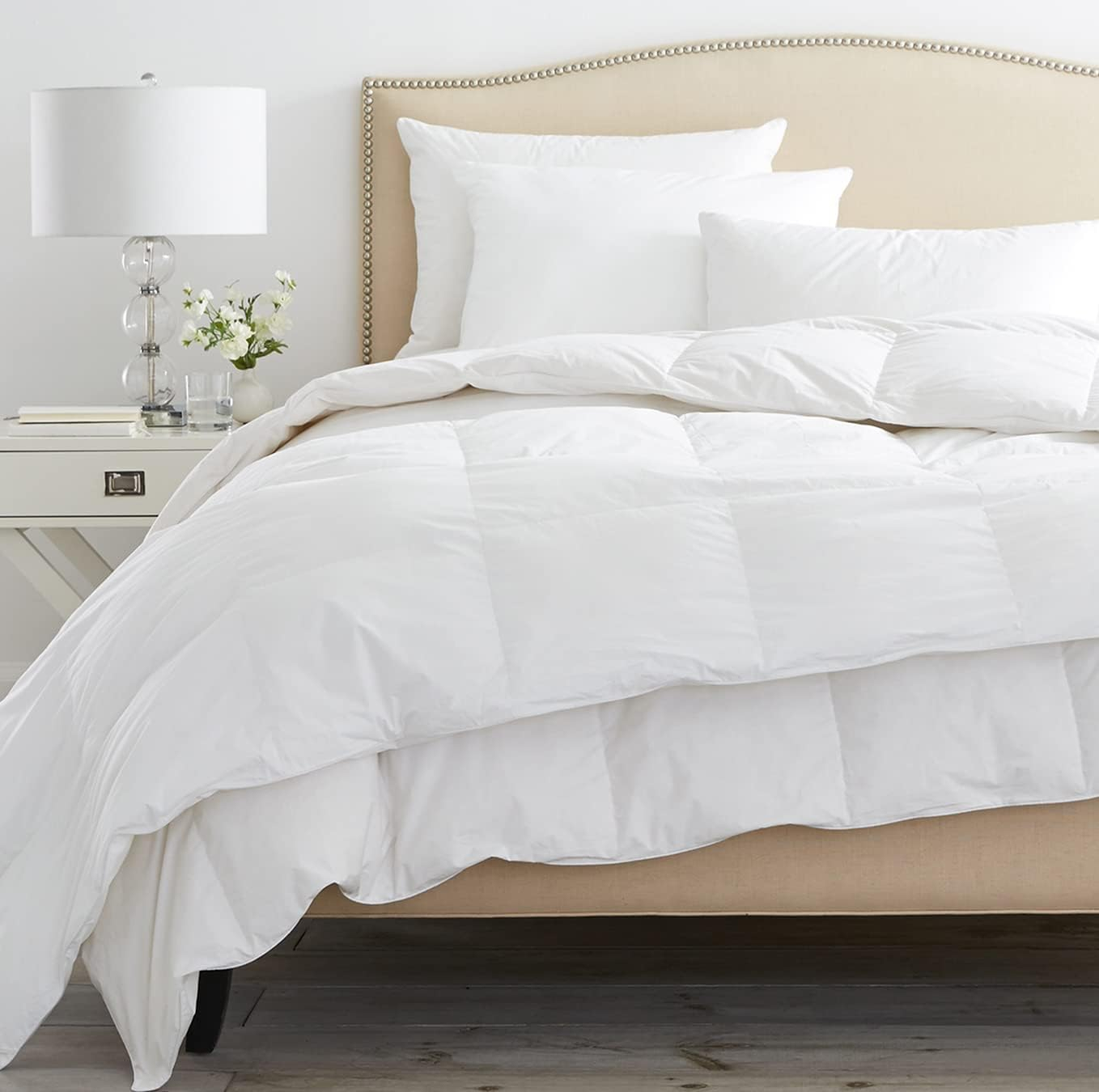 BOLL & BRANCH Down Duvet Insert - King/Cal King, Lightweight - Luxury Shell - Cruelty-Free U.S. Down Bedding - Bafflebox, Maintains Loft