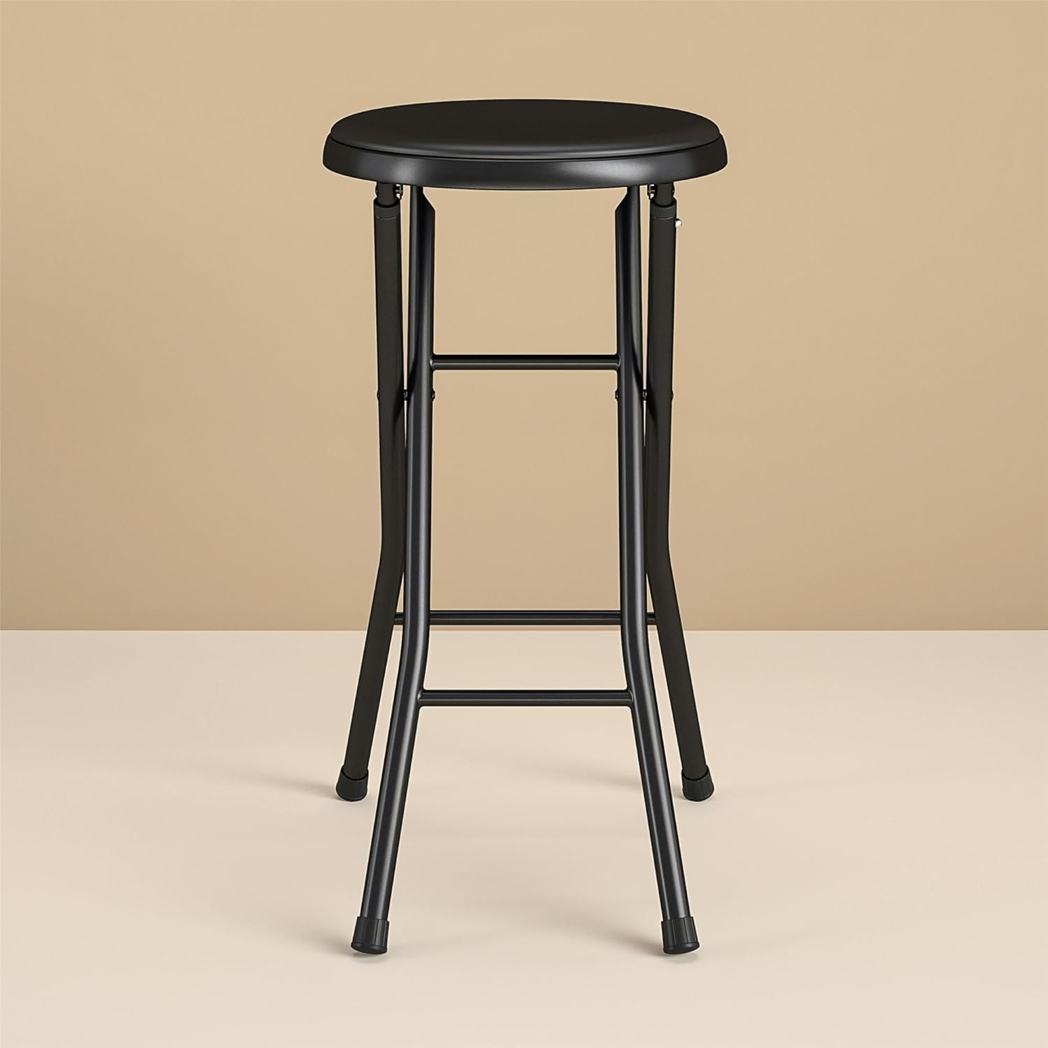 Mainstays 24" Vinyl Padded Folding Stool, Black