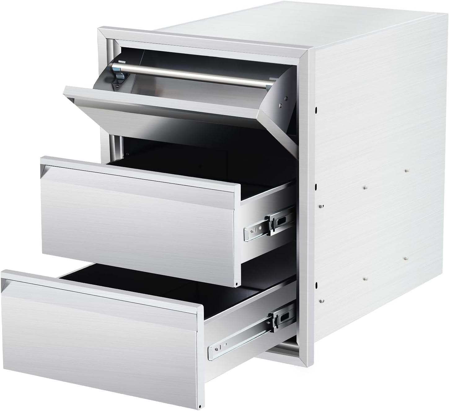 Tuekys Stainless Steel Paper Towel Holder Drawer Cabinet