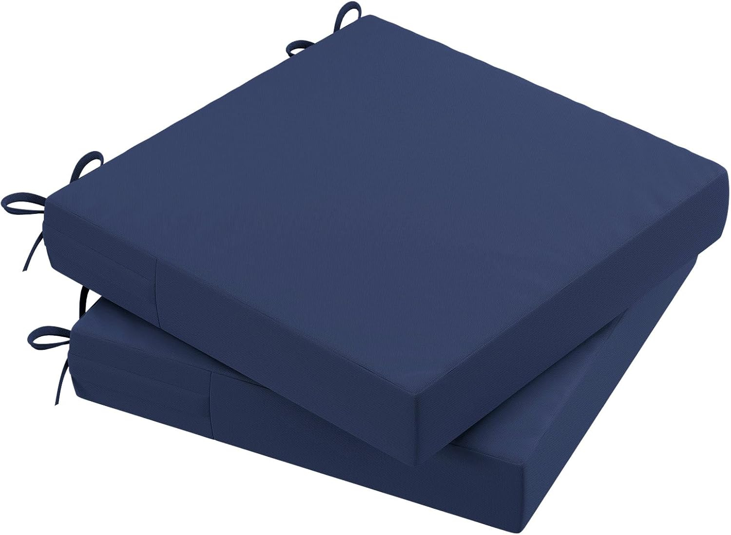 18 in. x 18 in. x 2 in. Outdoor Square Dining Chair Seat Cushion for Patio Furniture, Navy Blue (2-Pack)