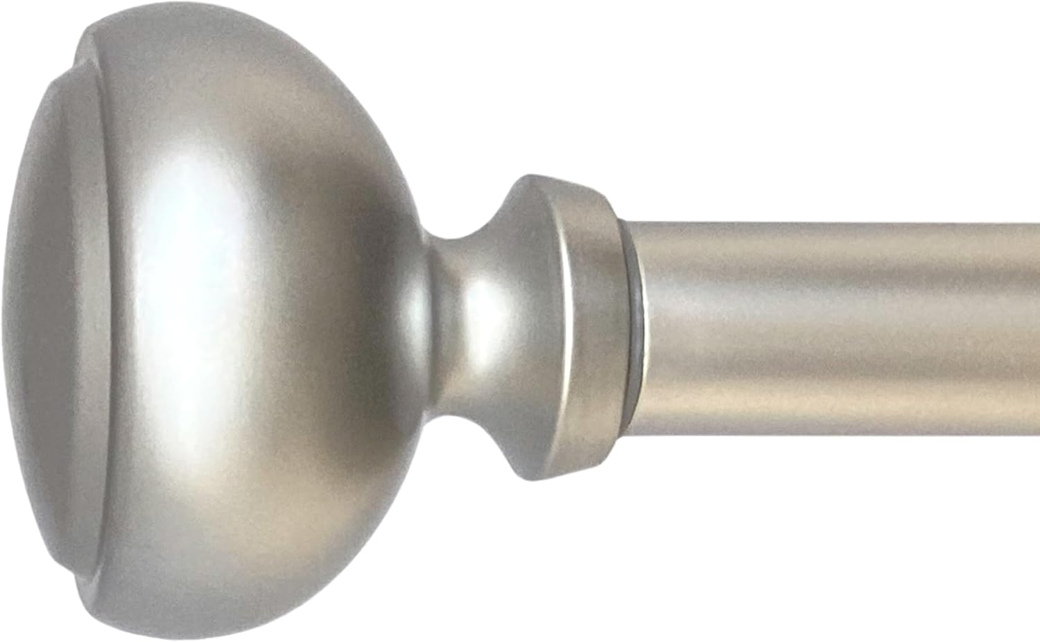 Fairbanks II 12-20 Inch Adjustable Side Curtain Rod Set Pair, 1 Inch Diameter in Nickel