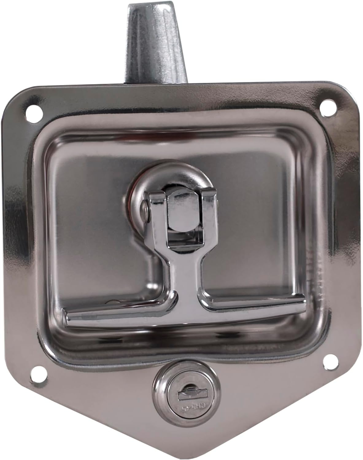Buyers Products L8835 T-Handle Latch, Locking 3-Point Latch with Gasket, with 2 Keys, Polished Stainless Steel, for Truck Bed Tool Boxes, Trailer Doors, RVs, Campers, Truck Cap Latch