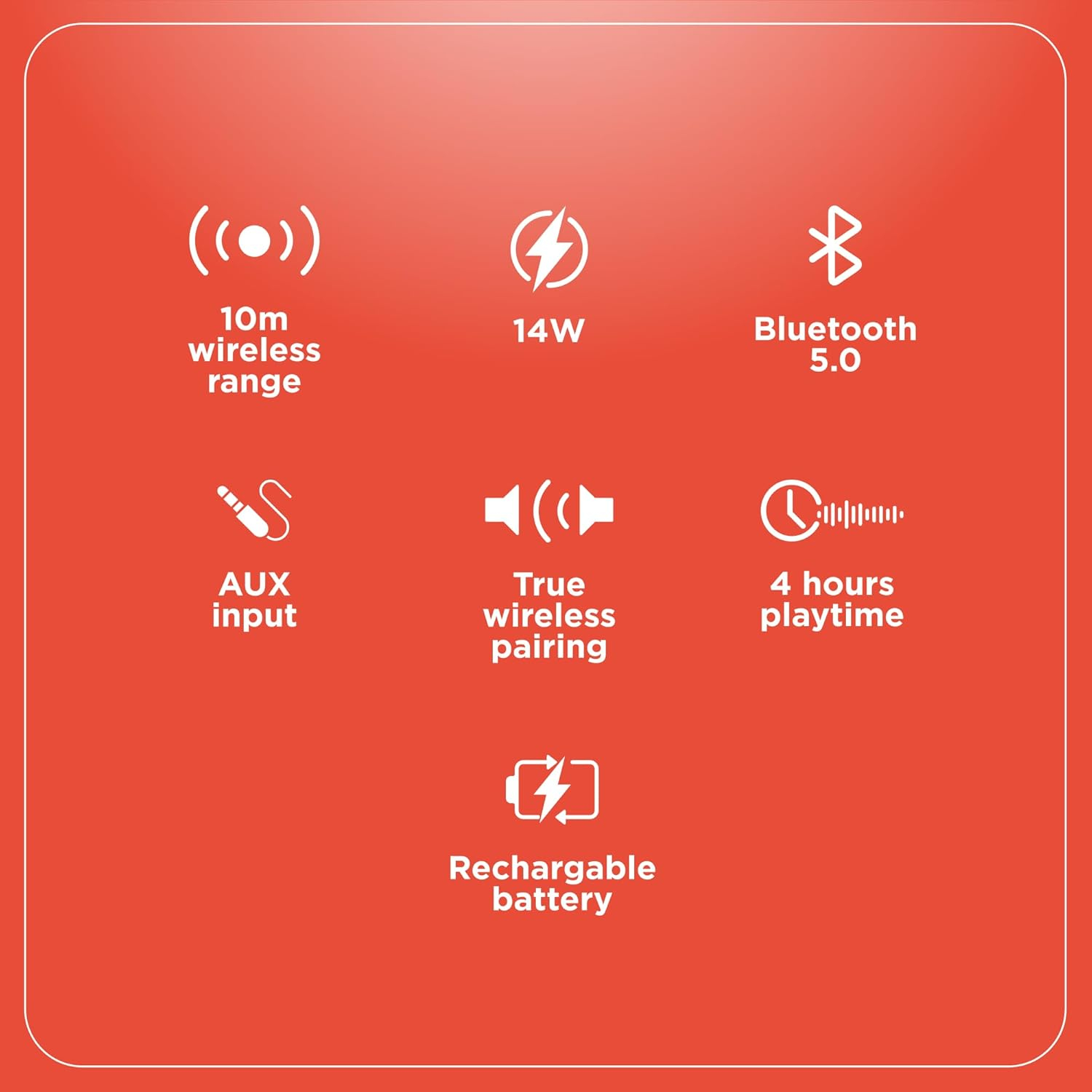 Black Portable Bluetooth Outdoor Speaker with Carrying Strap