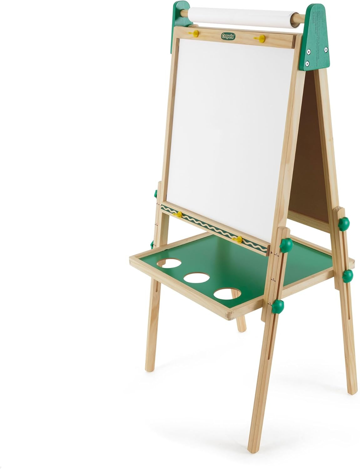 Crayola Kids Dual Sided Wooden Art Easel with Chalk and Dry Erase Markers
