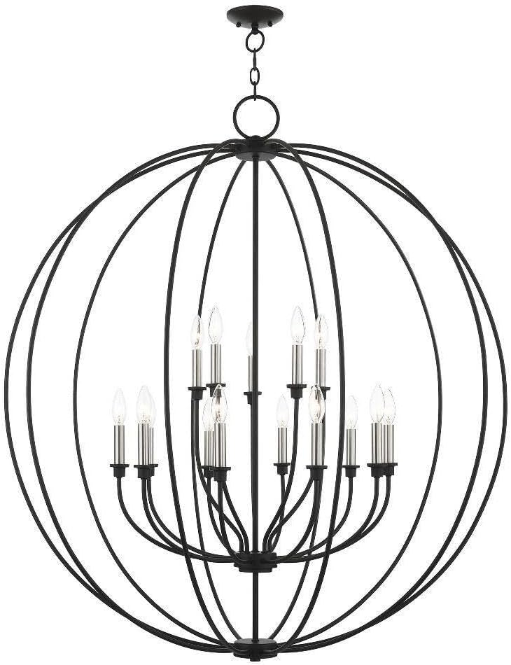 15 Light Black Chandelier with Steel base material