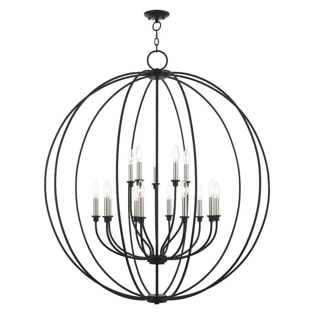 15 Light Black Chandelier with Steel base material