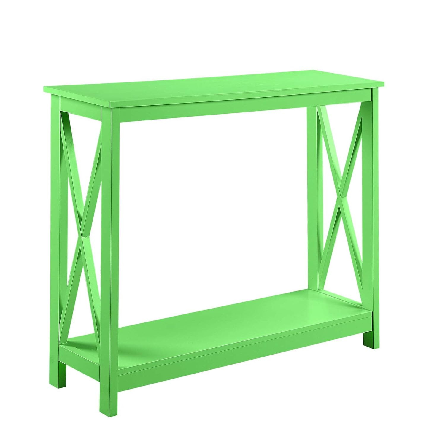 Convenience Concepts Oxford Console Table with Shelf, Lime Wood Finish