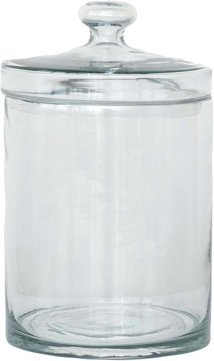 Large Clear Glass Storage Jar with Lid